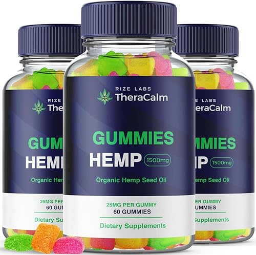 Gomitas Theracalm, suplemento de fórmula avanzada, gomitas de cáñamo de mezcla premium, para una máxima resistencia (paquete de 3) (180 gomitas)
