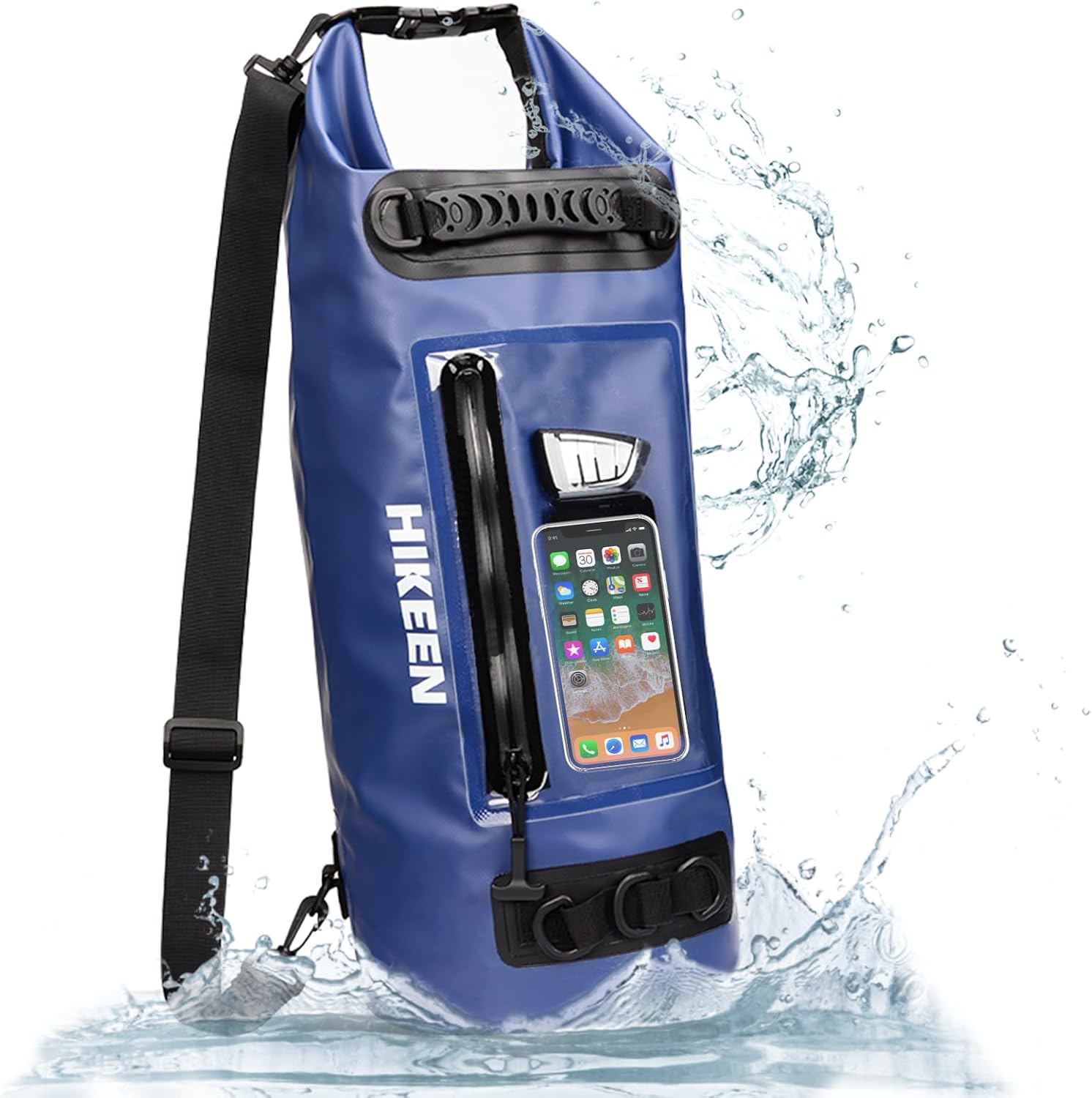 Hikeen IP68 Dry Bag Backpack Waterproof 20L – Waterproof Zip Touch Screen Phone Case Keeps Gear Dry, Lightweight Roll Top Dry Bags Waterproof for Kayaking Boating Camping Beach Rafting with 3 D-rings Hikeen IP68 Dry Bag Backpack Waterproof 20L – Waterproof Zip Touch Screen Phone Case Keeps Gear Dry, Lightweight Roll Top Dry Bags Waterproof for Kayaking Boating Camping Beach Rafting with 3 D-rings