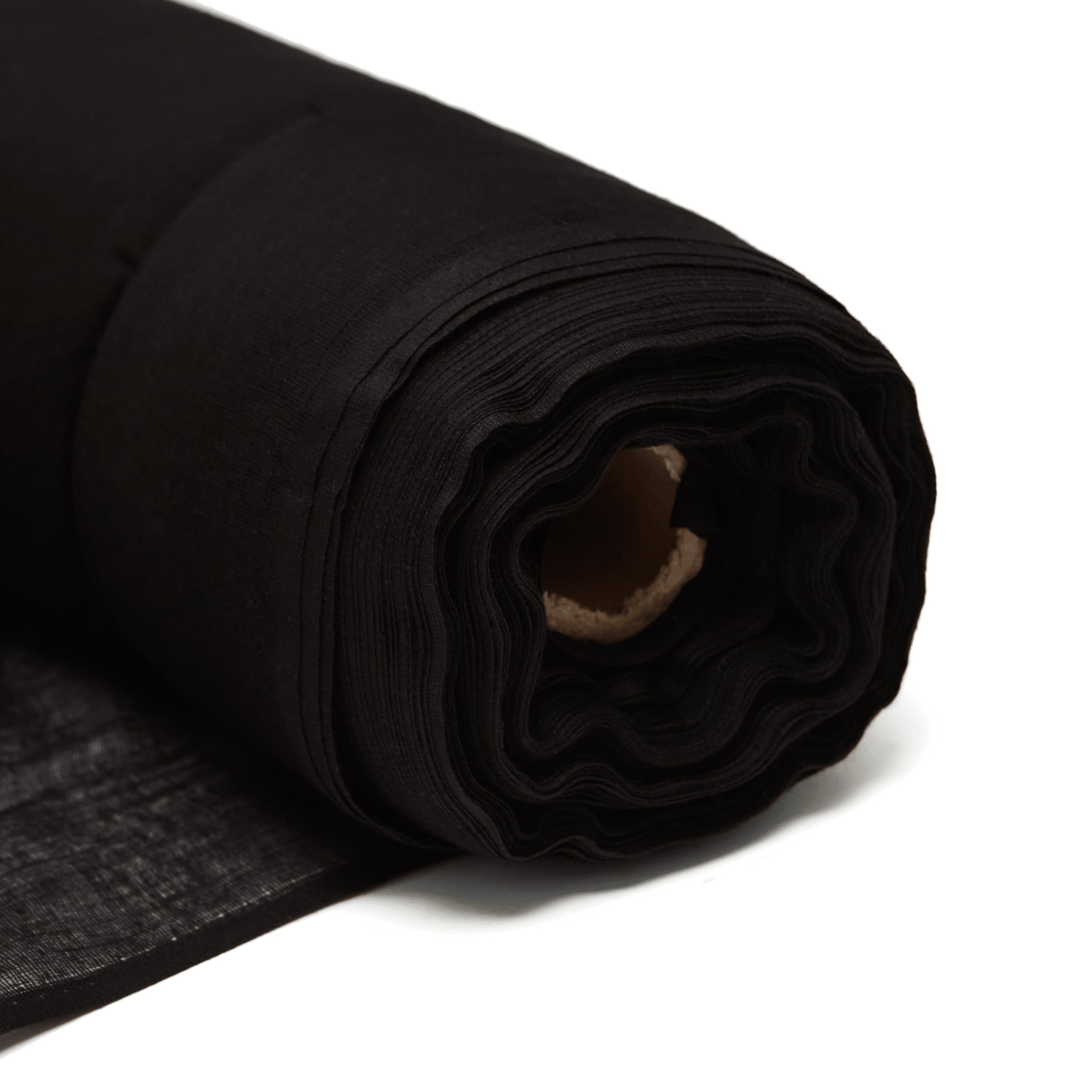 Muslin Cotton Cheesecloth – 51 Inches 55GSM, 130cm Wide - Cotton Cloth for Straining, Sewing, Embroidery, Baby Items, Cooking (Black, 1 Metre)