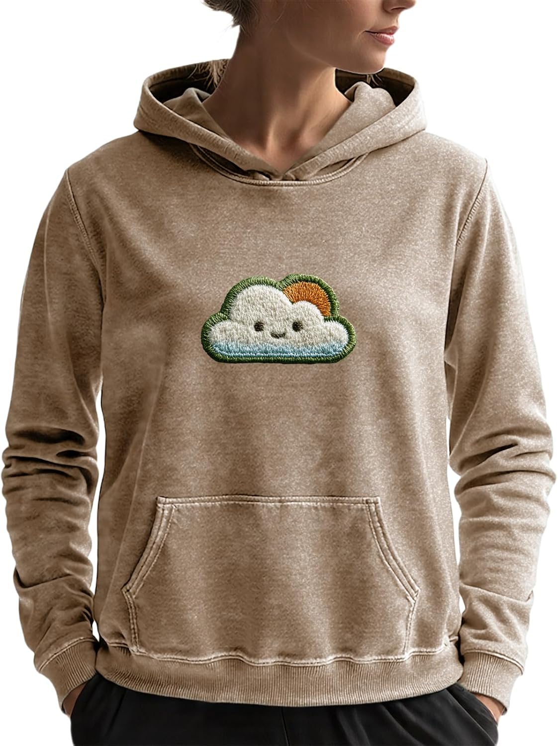 Womens Hooded Sweatshirt Loose Fit Comfy Sweatshirts For Women Oversized Pullover Western Casual Wear Streetwear