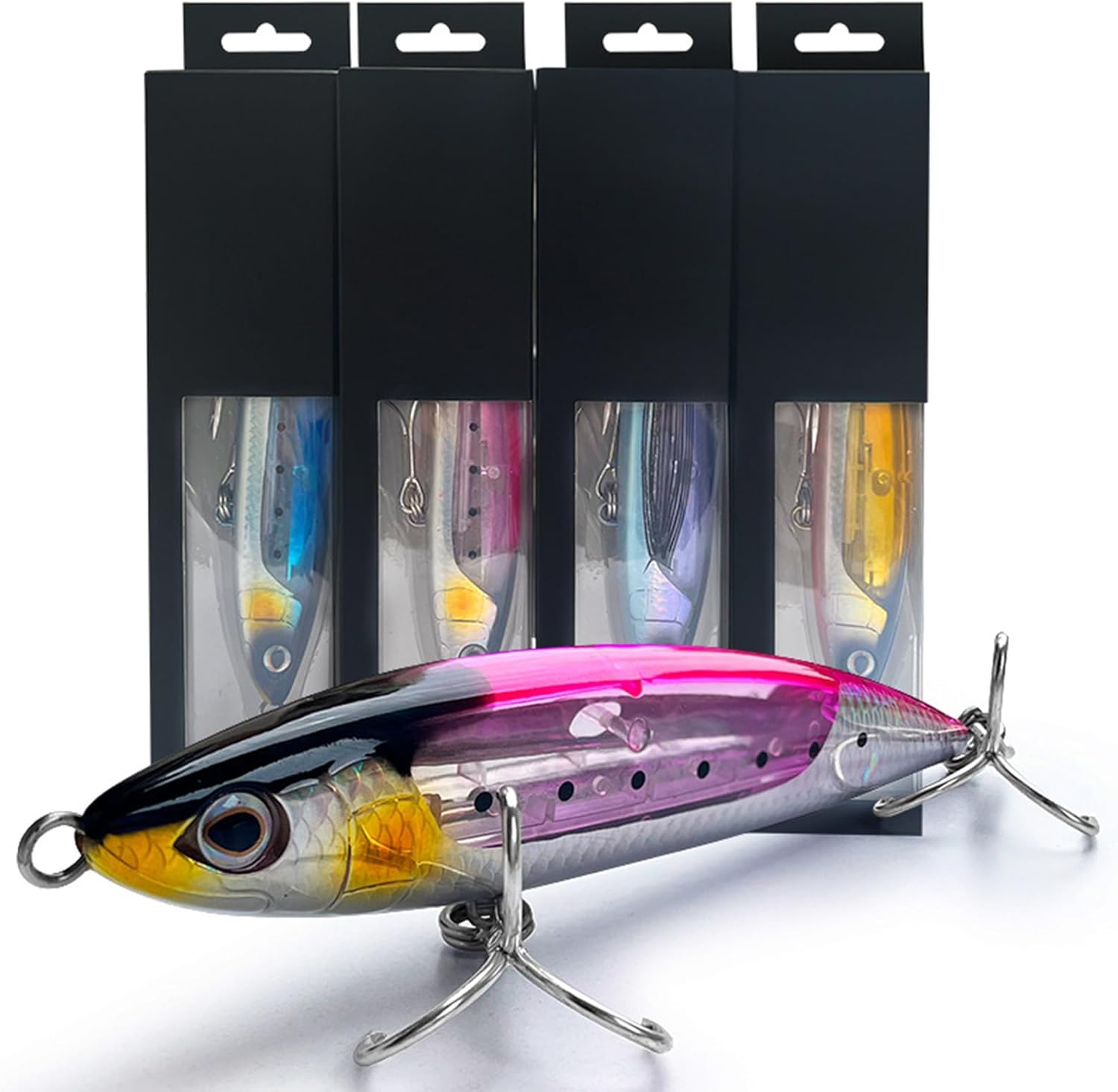 Topwater Pencil Popper Lure 5.9 inches 2.43 Ounces - Bait deep sea Boat Fishing Topwater Popper Hard Bait Floating Pencil Lure for Kingfish/Tuna/Mackerel/Marlin/Mahi Mahi Offshore Trolling