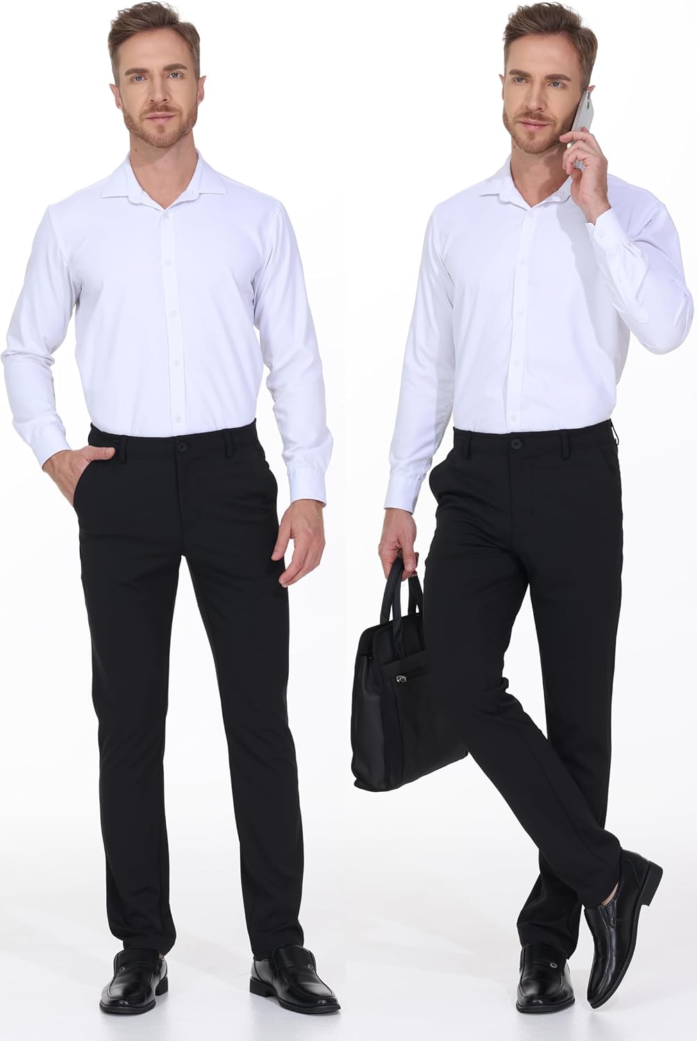 Leftear Mens Golf Pants Dress Work Pants Lightweight Travel Athletic Trousers with Pockets Stretch Business Casual Slacks - Image 6