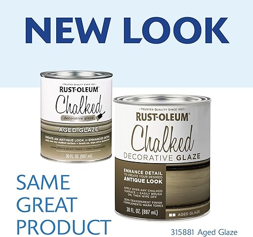 Miniatura 23 de Rust-Oleum 287722 - Pintura a la tiza ultramate para interiores, 30 onzas, capa superior transparente mate