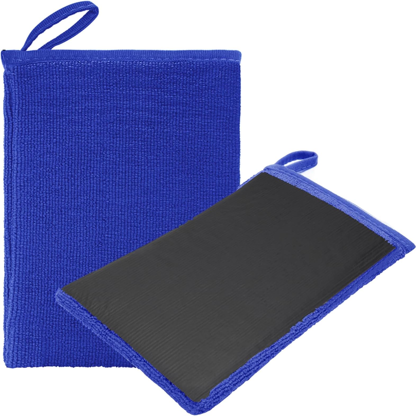 2Pack Clay Mitt, Microfiber Clay Bar for Car Detailing, Medium Grade Clay Bar Glove Clay Towel Auto Detailing for Cleaning Auto Clay Mitt (Blue)