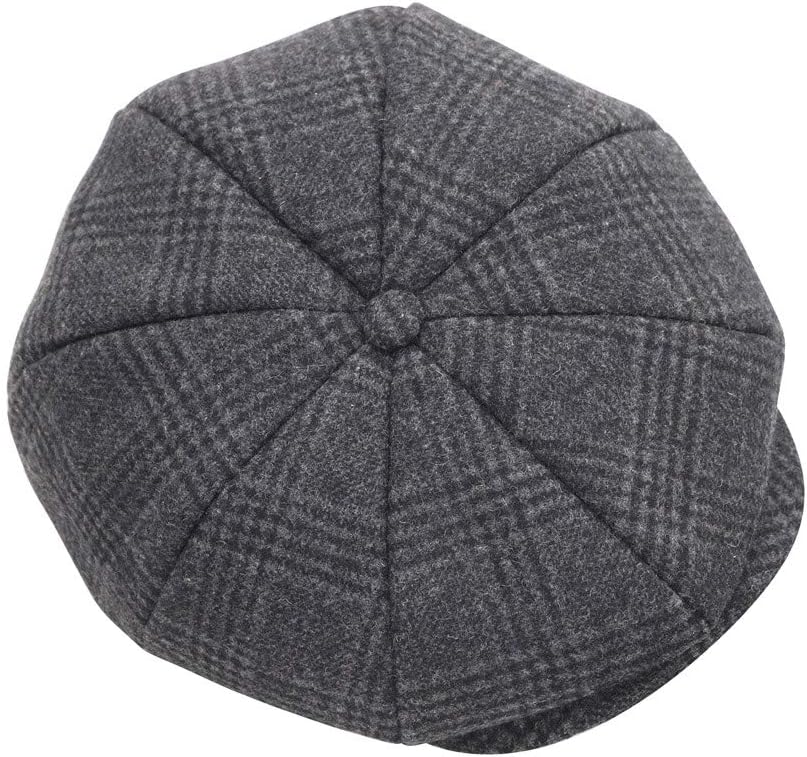 jerague Wool Newsboy Cap for Men Women - Classic Vintage Gatsby Lvy Cabbie Hat Flat Beret Cap Adjustable Size - Image 2