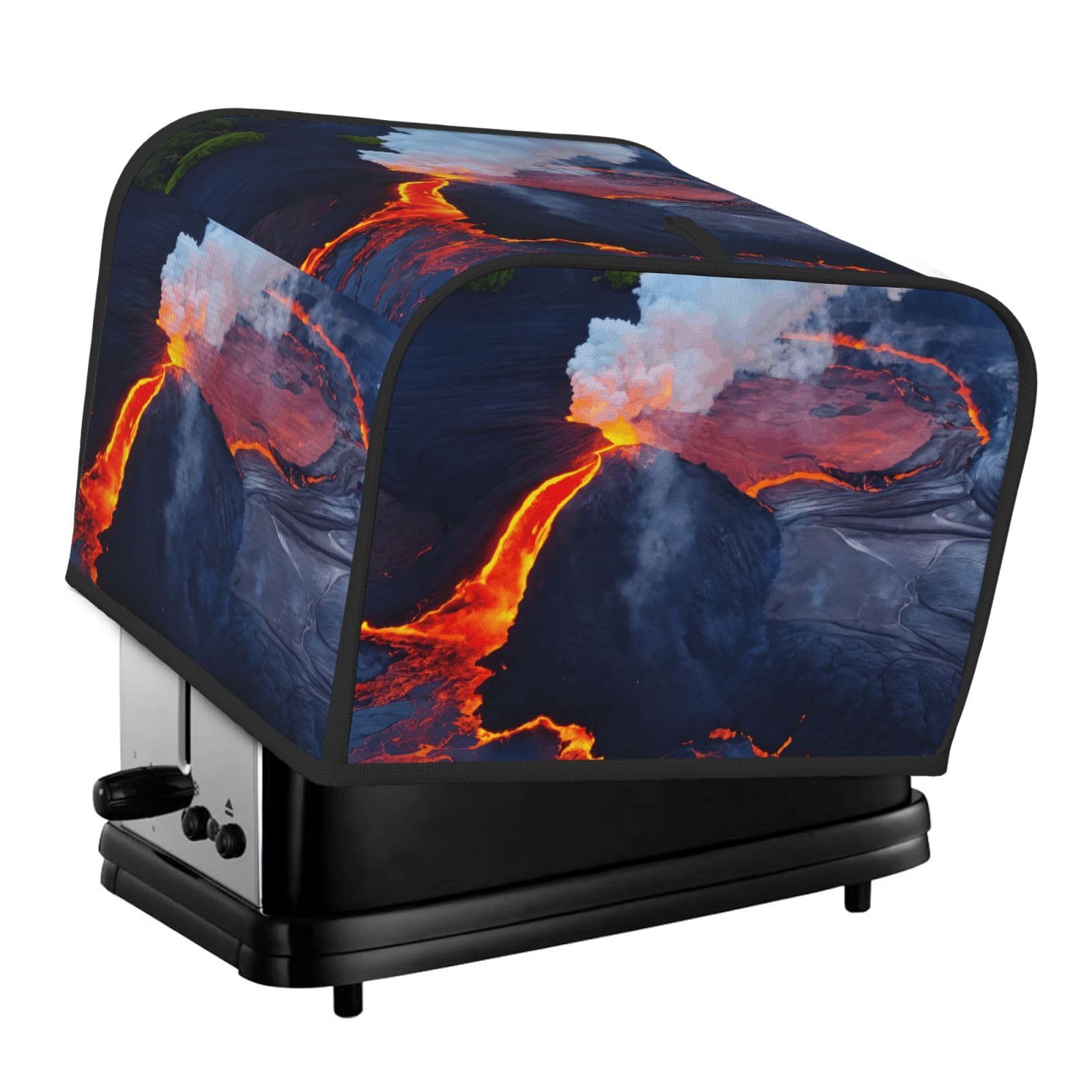 Kilauea Volcanos Print 4-Slice Toaster Cover Dustproof Waterproof Kitchen Appliance Protector For Bread