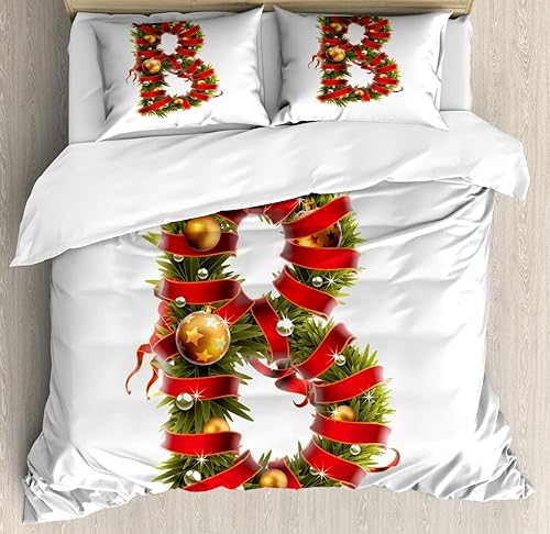 Miniatura 12 de Ambesonne Synthwave Duvet Cover Set, Retro Futurism Inspired Illustration Artwork with Sun and Palms, Decorative 3 Piece Bedding Set with 2 Pillow