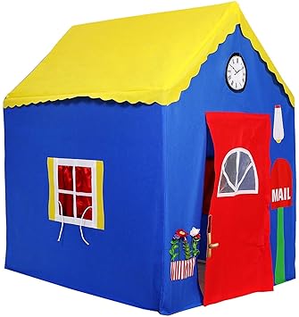 Toy ShopeeJumbo Size Extremely Light Weight , Water Proof Kids Play Tent House For Kids (Blue Houe)