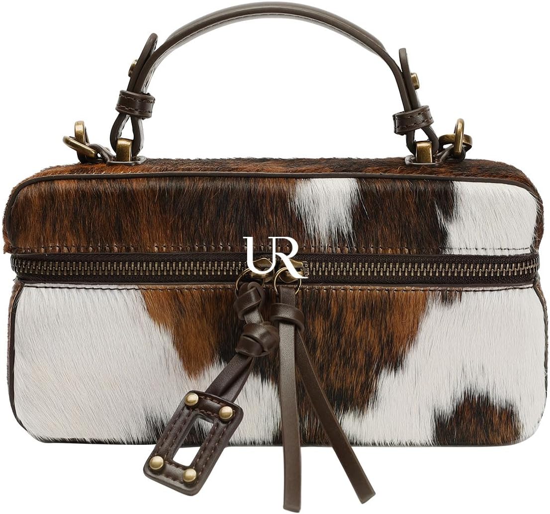 URBAN REVIVO UR Women Crossbody Bag Shoulder Purse Adjustable Detachable Strap Genuine Cowhide Leather Textured Pattern for Daily Use