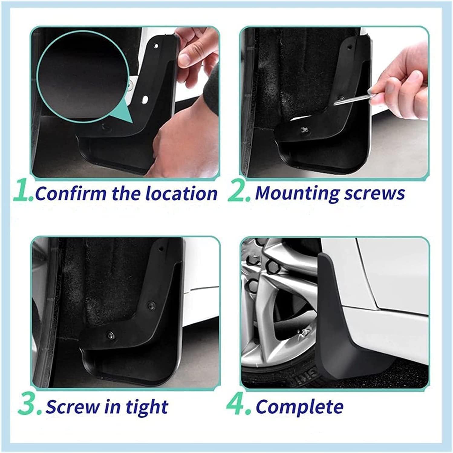 4Pcs Car Mud Flaps Mudflaps for BMW X1 2016-2020,Wheel Mudguards Front Rear Waterproof Splash Guard Fender Protection