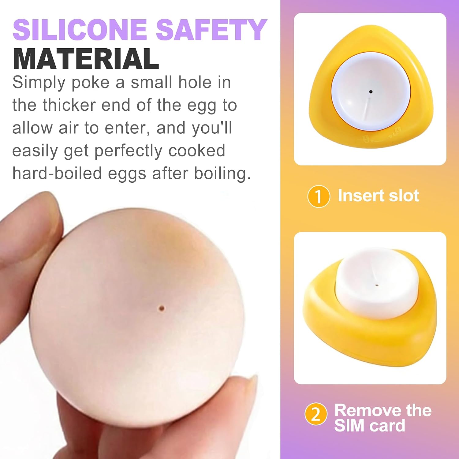 Egg Piercer Tool for Raw Eggs Easy Peel Egg Pricker with Retractable Pin Durable Egg Puncher for Hard Boiled Eggs Cooking Prep Kitchen Accessory