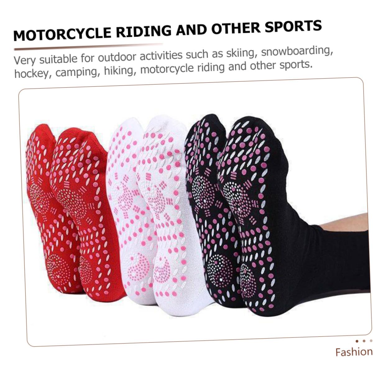 VALICLUD 6 pares Calcetines Térmicos Autocalentables Unisex Invierno Esquí Camping Circulación Cálida Cómoda Ligera