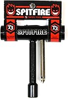 Spitfire T3 Black-Silver Skateboard Tool - All-in-One with Sockets, Reversible Driver & Grip Tape File