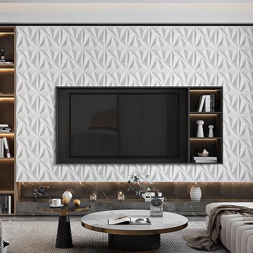Miniatura 3 de STICKGOO Paquete de 33 paneles de pared 3D para decoración de pared interior, paneles texturizados de PVC de 12 x 12 pulgadas, paneles de pared