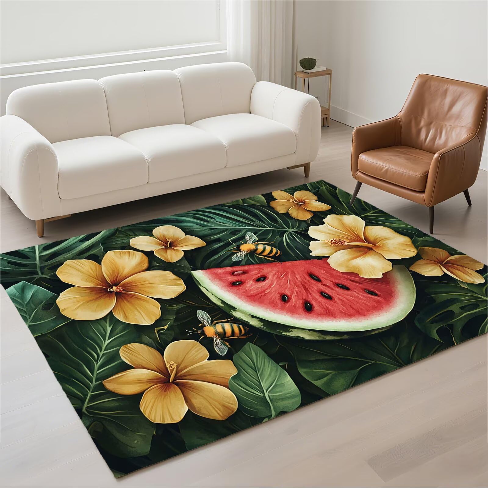 Tapis salon imperméable haut de gamme 50x80cm motif moderne