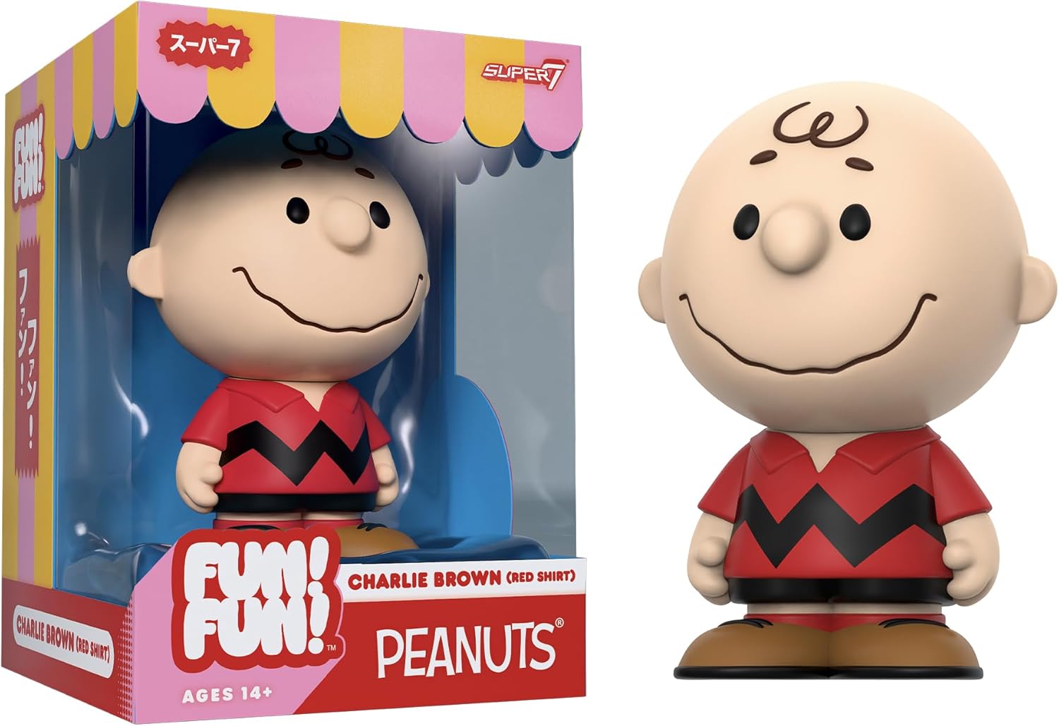 Super7 Peanuts Fun! Fun! - Charlie Brown (Red Shirt) Action Figure ...