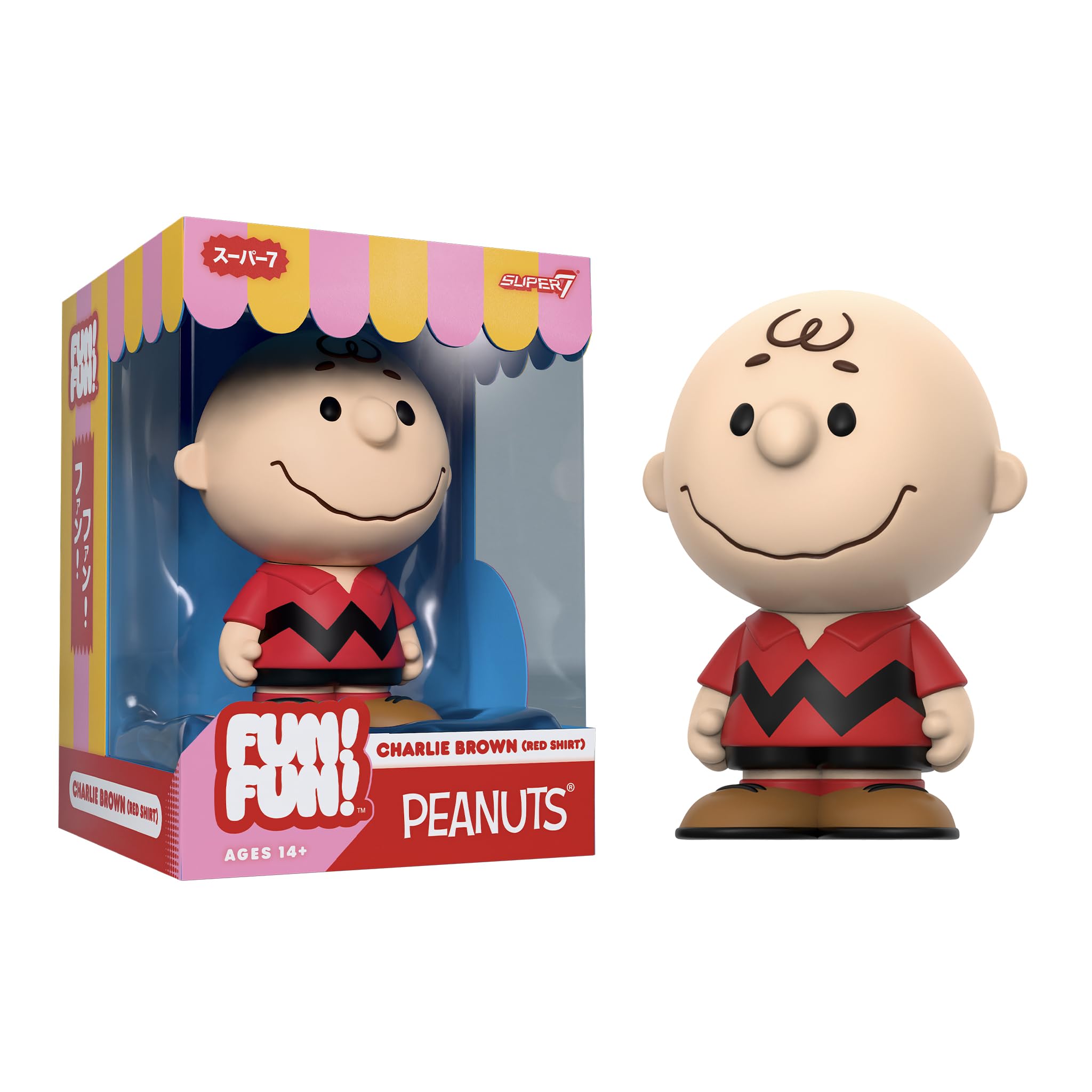 Super7 Peanuts Fun! Fun! - Charlie Brown (Red Shirt) Action Figure