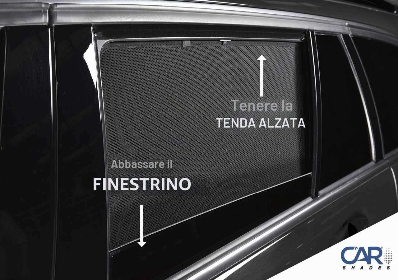 Car Shades Set (Porte Laterali Posteriori) Compatibile con BMW X1 F48 5-Porte 2015-2022 (2-Parti) Tendine Parasole su Misura