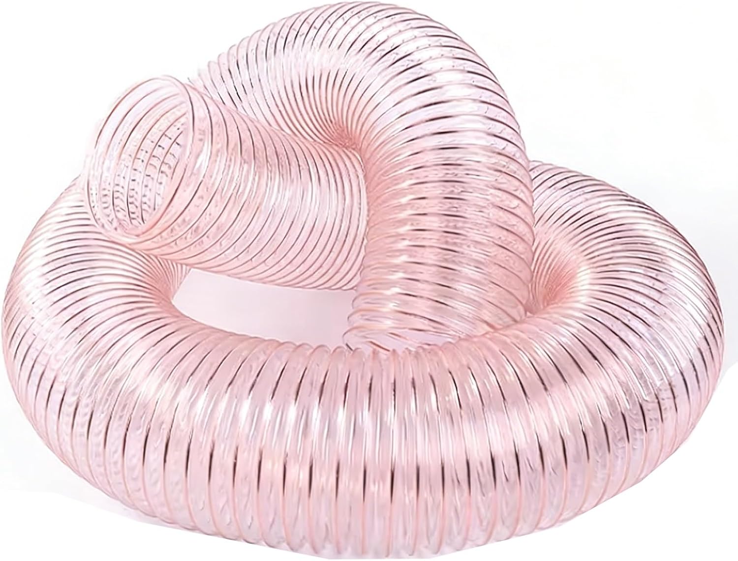 Multi-diameter PU Duct Hose, Copper-Plated Steel Wire Flexible Hose, Clear Anti-Static Ducting For Garage & Factory Dust Extraction(L 2m(6.5 Ft),Dia-25MM (1.0 Inch))
