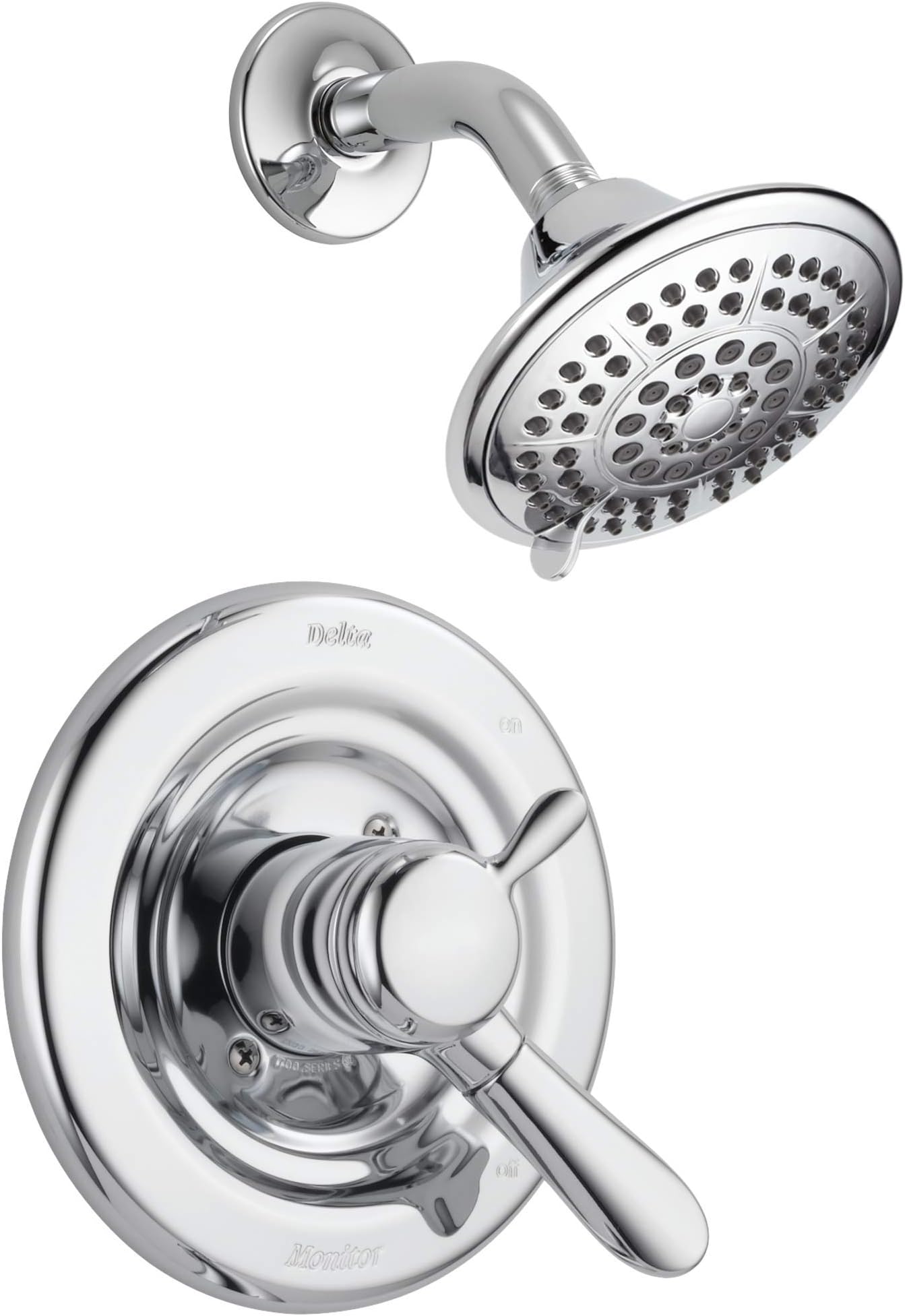 Faucet Lahara 17 Series Dual-Function Shower Trim Kit with 5-Spray Touch-Clean Shower Head, Chrome T17238 (Valve Not Included)