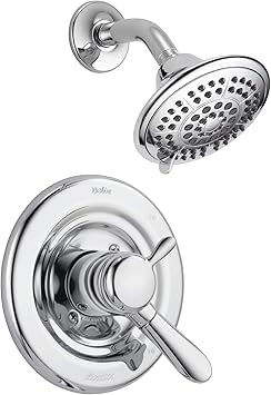 Delta Faucet Lahara 17 Series Dual-Function Shower Trim Kit with 5-Spray Touch-Clean Shower Head, Chrome T17238 (Valve Not In