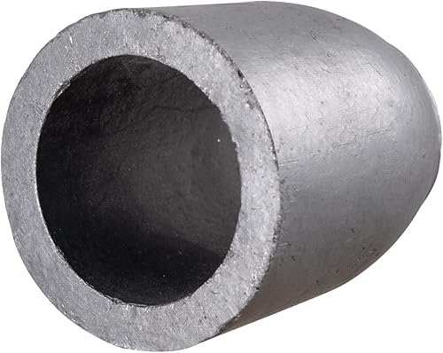 Vista 3 de QNK # 0 (1.1lbs-0.5kg) Crisol de grafito de arcilla para fundición de metales Refinación Oro Plata Cobre Latón Aluminio 3,272.0 °F (3300°F)