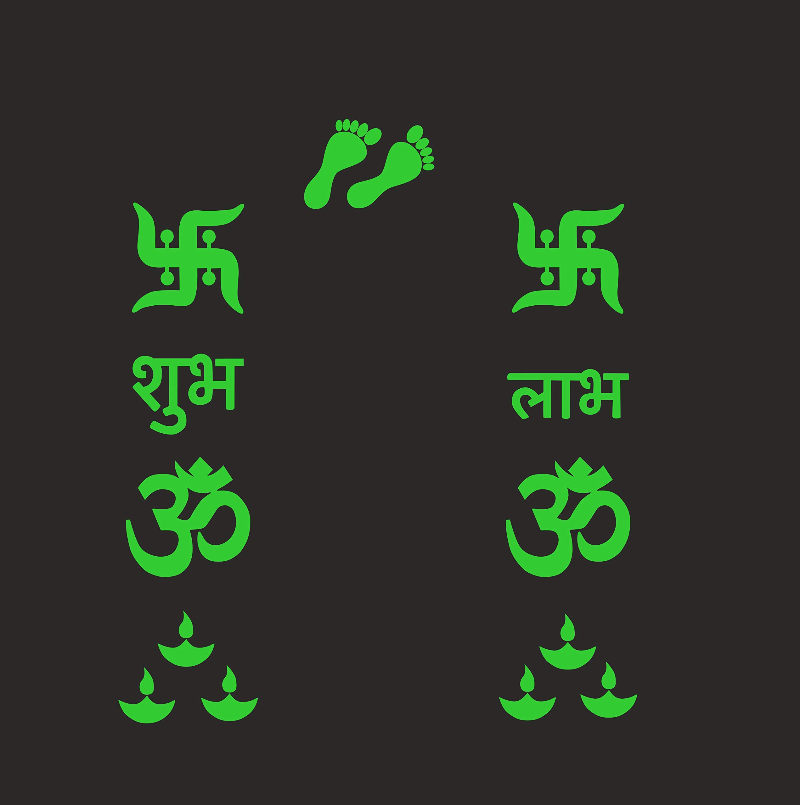 Monk wish Glow in Dark Radium Om Swastik Diya Wall Sticker(Green, 40x34 CM) (B09J3GY2FV) Amazon Price History, Amazon Price Tracker