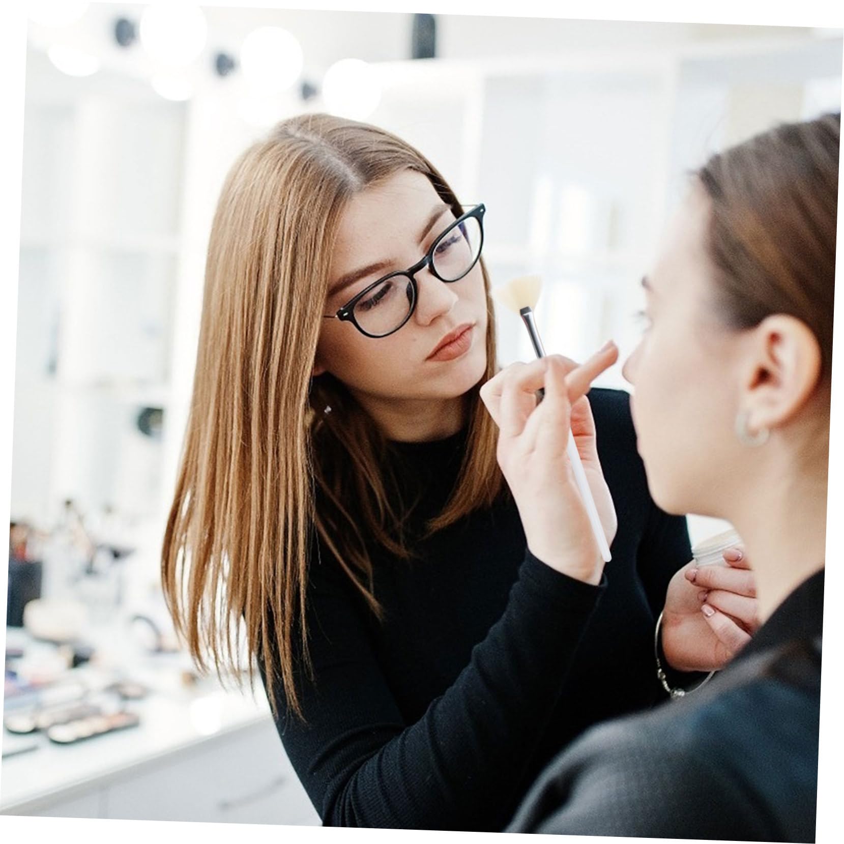 VICASKY 3pcs Makeup Aluminum Tube Wooden Handle Contouring Brush Nylon Wool Cosmetics Accessories Brush