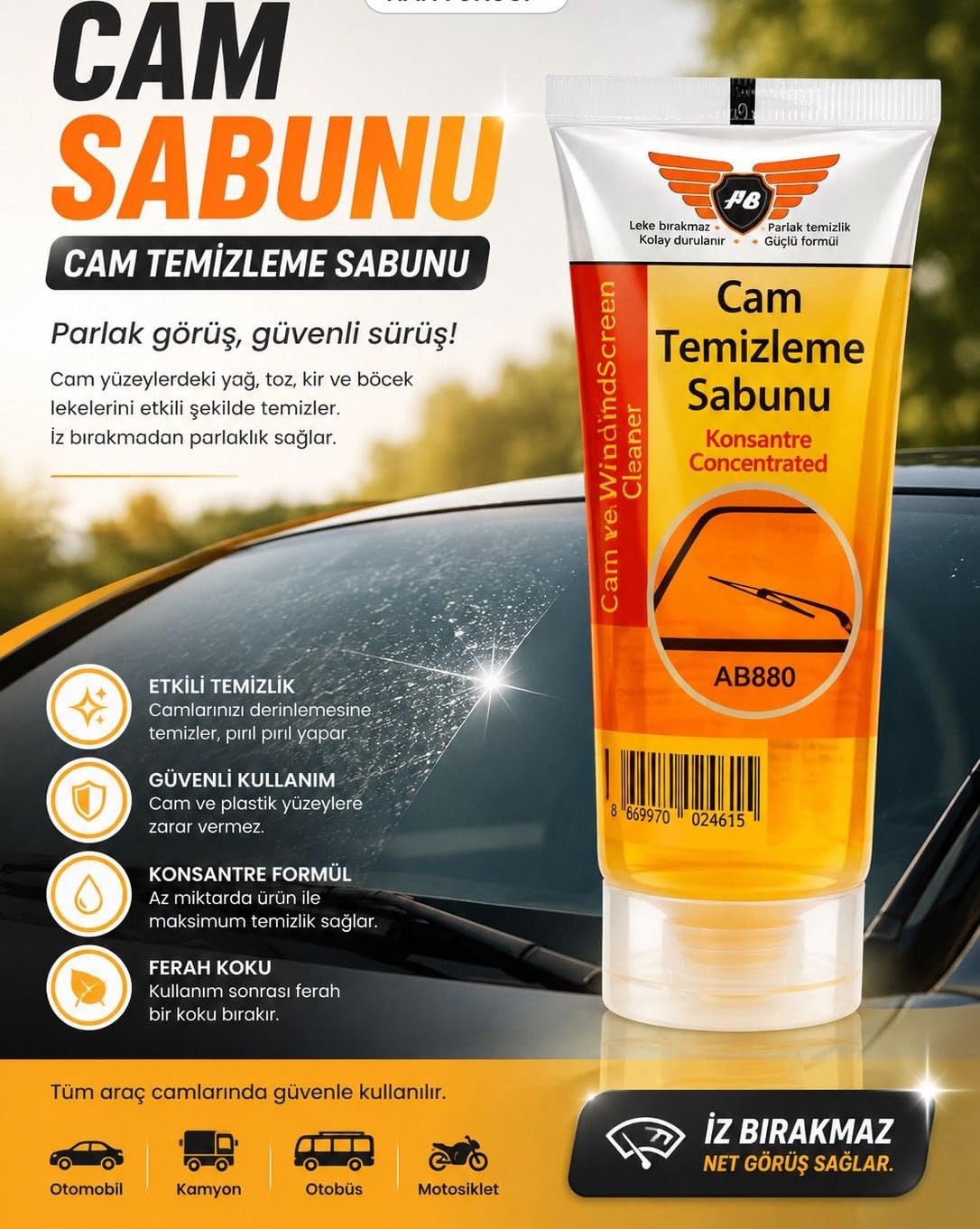 F6 CAM TEMİZLEME SABUNU