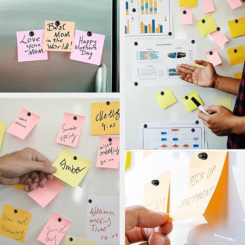 Miniatura 7 de 20 imanes metálicos, pasadores magnéticos plateados, imanes de refrigerador, imanes de níquel cepillado, perfectos para imanes de refrigerador,