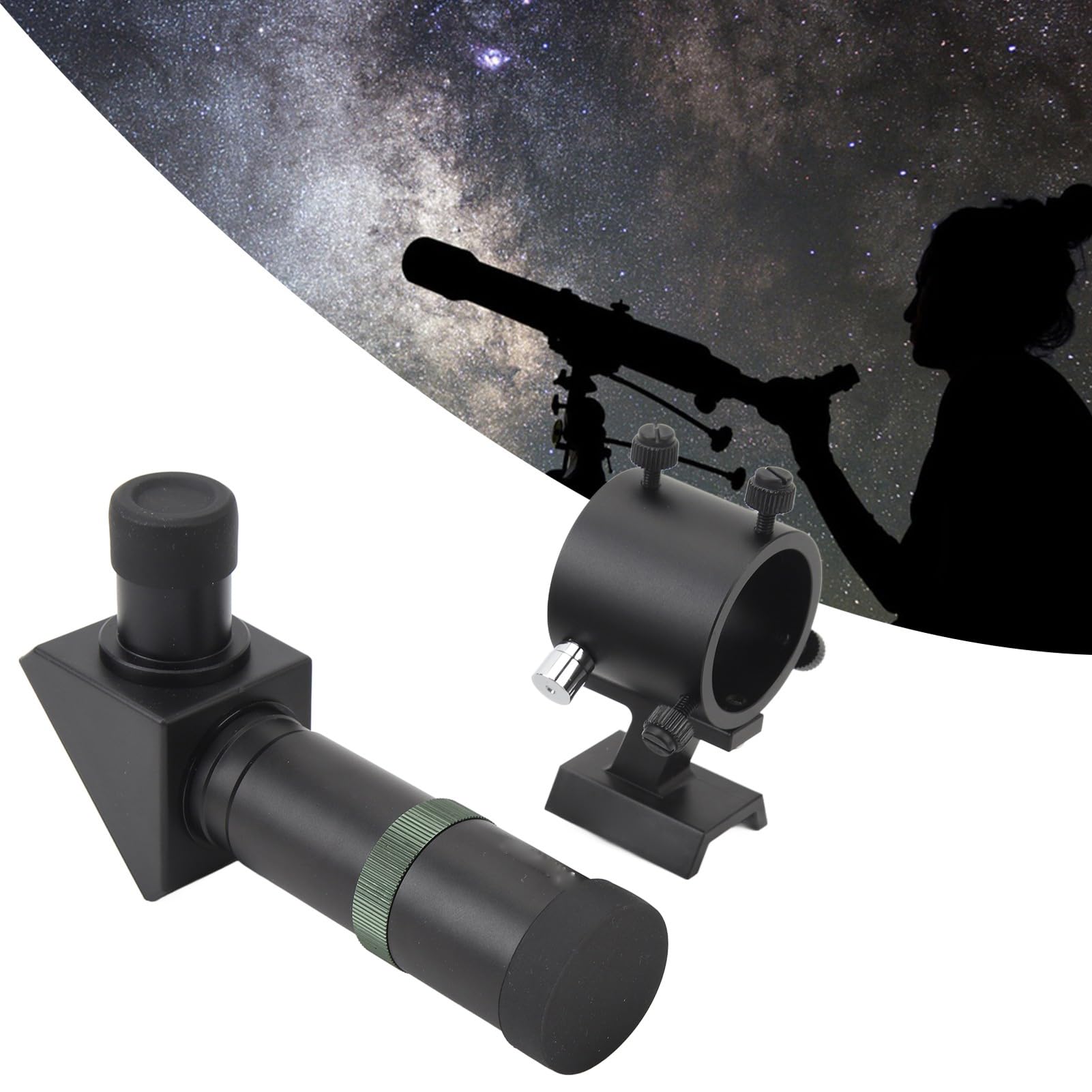 Mirino Ottico 6X30, Mirino Ottico Ad Angolo Retto 120 Mm Focale FMC con Rivestimento Multistrato con Staffa per Telescopio Astronomico