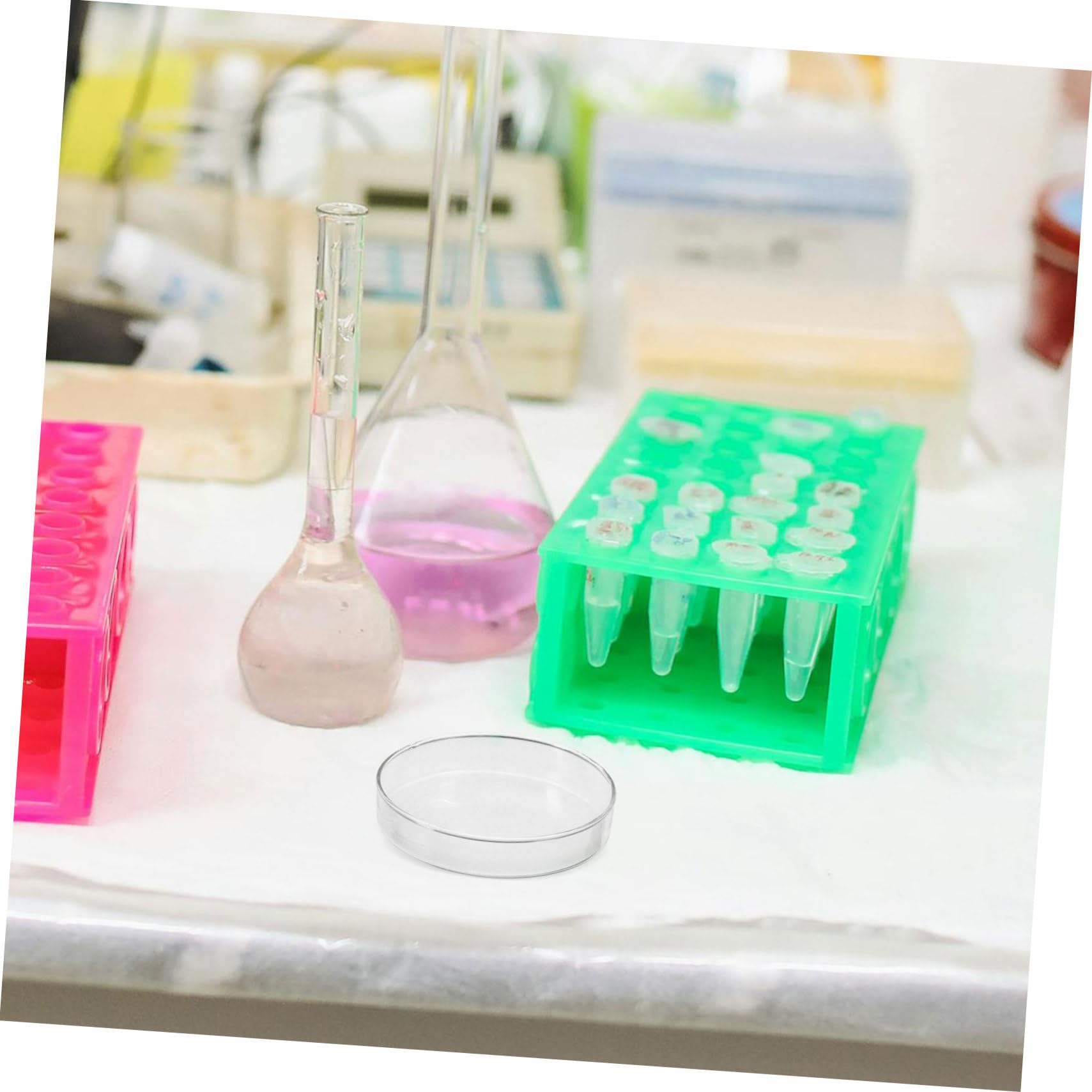 Piastre di Petri in Vetro 90mm, 5 Pezzi, Alto Borosilicato | Contenitore da Laboratorio Spesso, per Coltura di Cellule e Piante, Uso in Chimica e Ricerca Scientifica