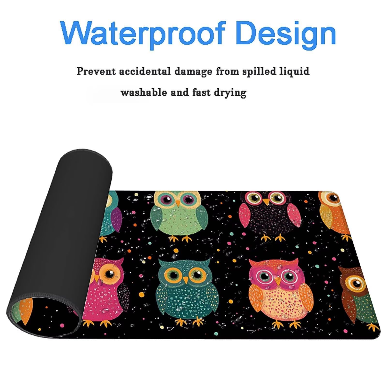 Tappetino Mouse Gaming, 1200x600mm Tappetino Mouse XXL nero 0c0-322 | Mouse Pad Grande, Ottimizzato per i Sensori da Gioco, Migliora Precisione e Velocità, per Mac e PC, Carino