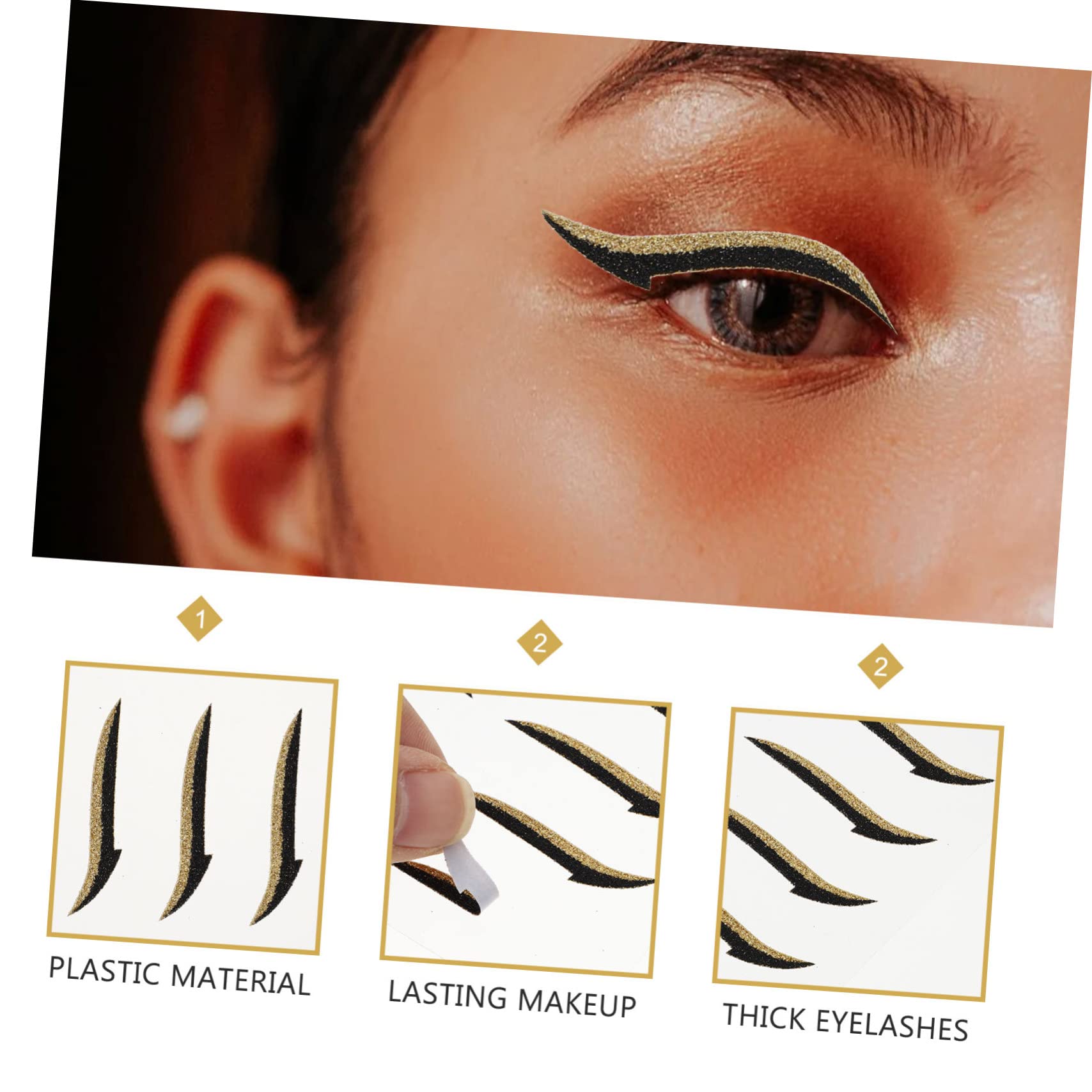 POPETPOP 200paare Wiederverwendbare Eyeliner Sticker Für Doppeltes Augenlid Farben Schnellen Augen-make-up-anwendung Für Täglichen Gebrauch Und