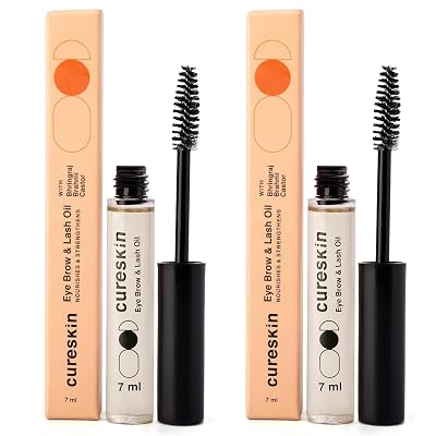Cureskin Eye Brow & Lash Oil | Nourishes and Strengthens | Eyelash Growth Serum | Lash Serum for Eyelash Growth, 7 ml (P