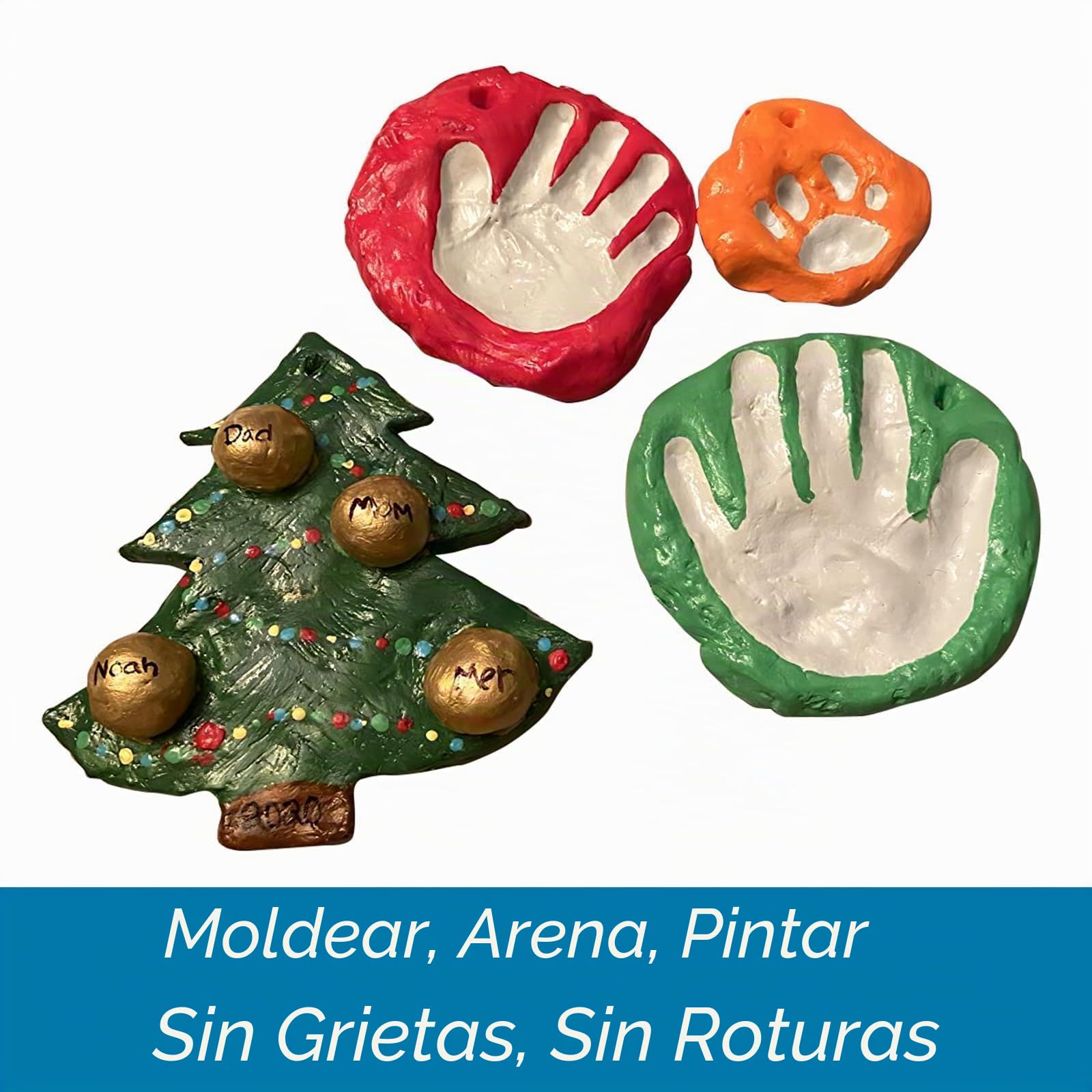 BOHS Arcilla Modelado Espuma Colores Primarios - Blanda, Seca al Aire, Suave - Manualidades, Estampado Manos Bebé, Limo - Regalos Adultos y Niños - 5pz, 500g