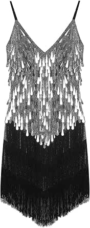 RUNQHUI Costume Danse Latine Femme - Ensemble Samba Rumba Tango à Franges Et Strass