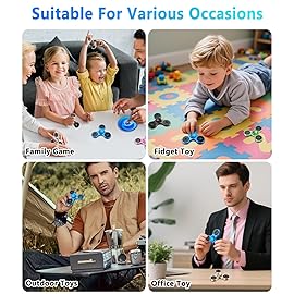 ATESSON Fidget Spinner Toy Ultra Durable Stainless Steel Bearing High Speed 2-5 Min Spins Precision Brass Material Hand spinner EDC ADHD Focus Anxiety Stress Relief Boredom Killing Time Toys