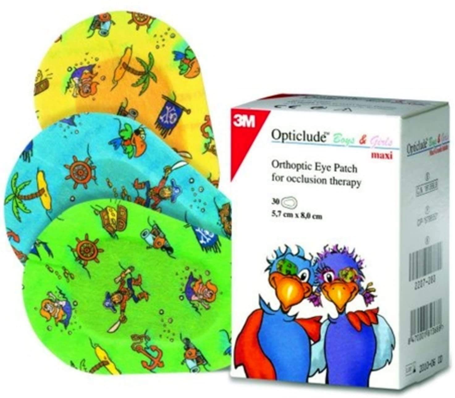 3M Opticlude Orthoptic Eye Patches for Boys & Girls, Maxi Range, 5.7cm x 8.2cm, Pack of 30