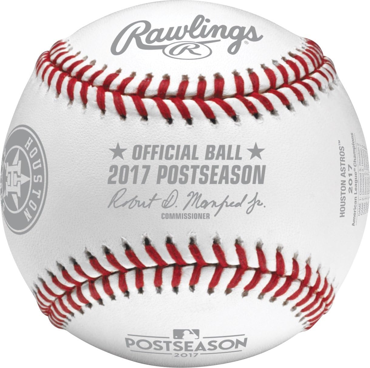 Rawlings Houston Astros 2017 American League Champions Official Baseball with Display Cube