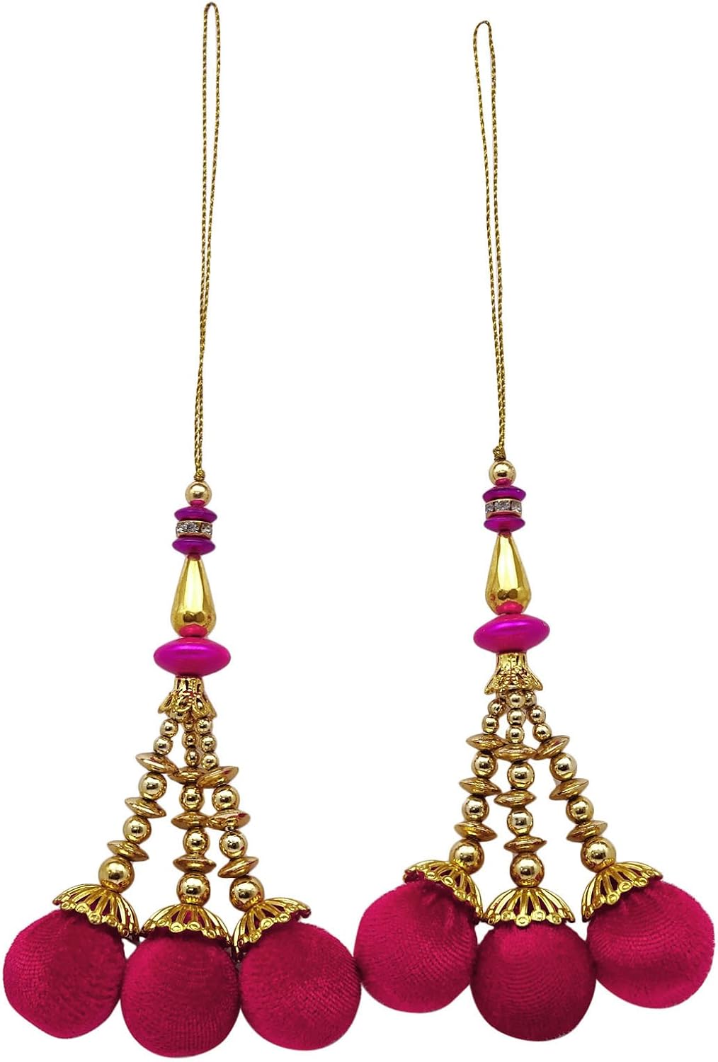 Knitwit Blouse Sari Latkans Beaded Decorative Accessories Tassels Crafting 1 Pair
