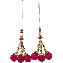 Knitwit Blouse Sari Latkans Beaded Decorative Accessories Tassels Crafting 1 Pair