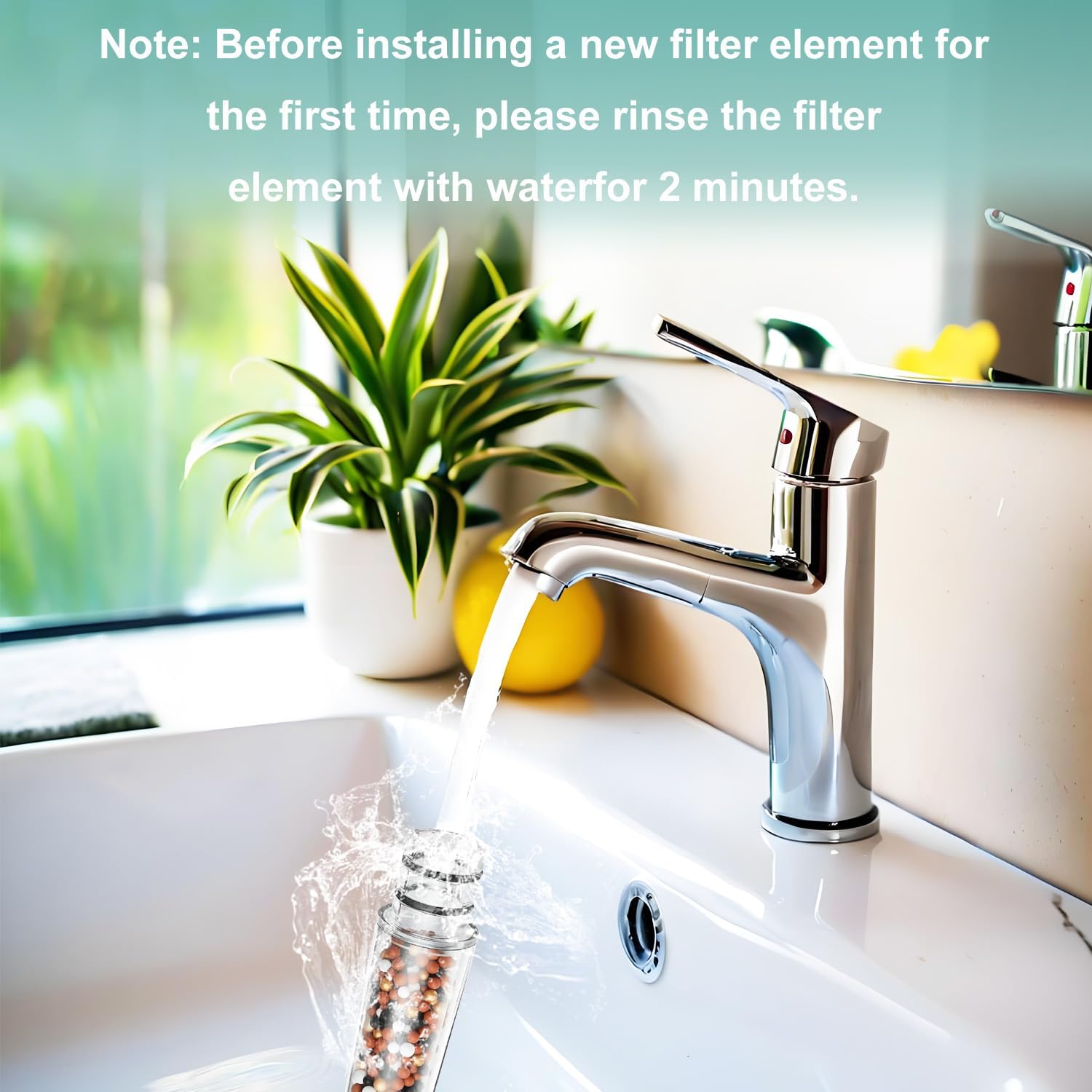 Shower Filter Cartridge Replacement Compatible with SR SUN RISE Handheld Shower Head, Multi-Stage Filtration Water Filter for Hard Water, Chlorine & Impurity Removal for Skin & Hair Care (4 Pack)