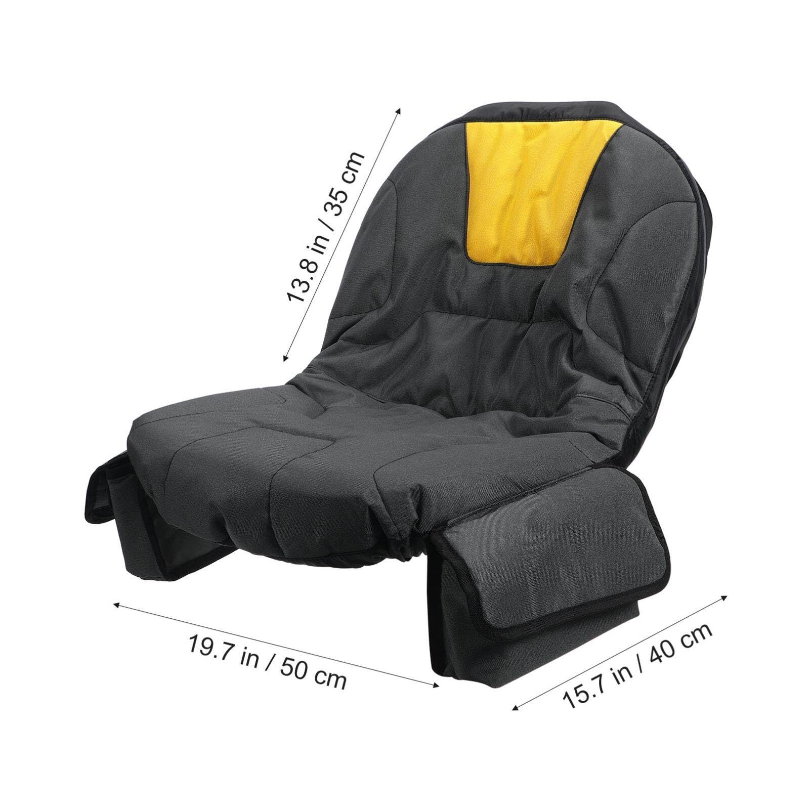 Sosoport Riding Lawn Mower Seat Cover Durable Oxford Waterproof Seat Cover Replacement Universal Lawn Mower Seat Cover Protector with Sides Storage