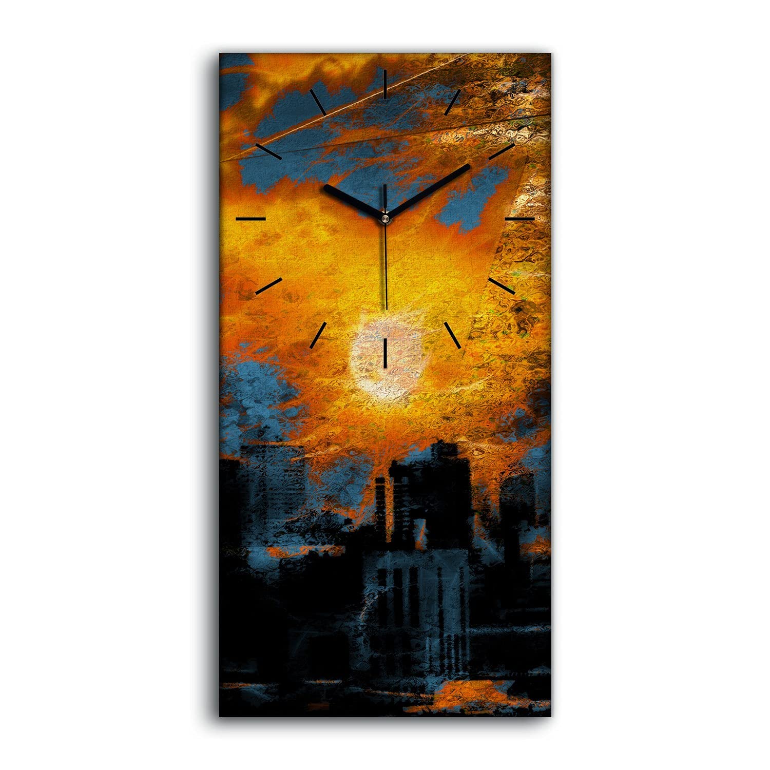 Horloge sur toile silencieuse pour salon et chambre décorative 30x60