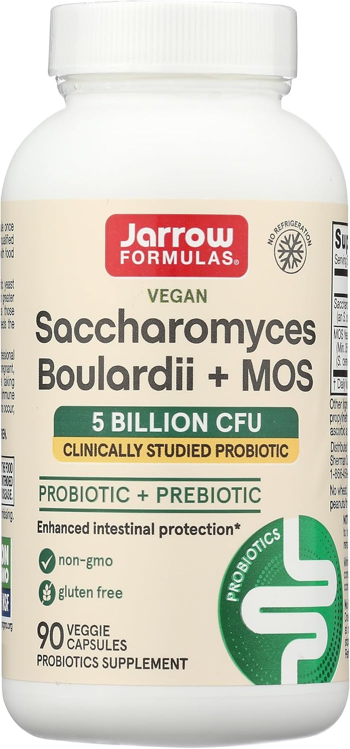 JARROW FORMULAS Saccharomyces Boulardii Plus MOS 90 Count, 90 CT