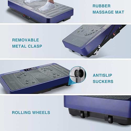 Vista 41 de Máquina de ejercicios con placa de vibración, plataforma de vibración de entrenamiento de cuerpo entero, máquina de drenaje linfático para pérdida