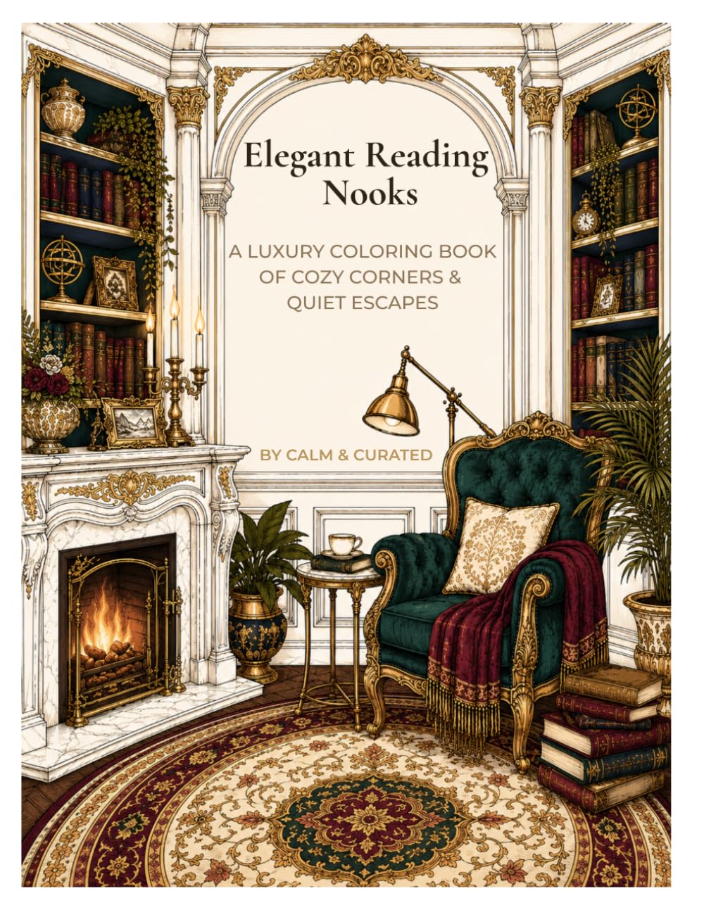 Elegant Reading Nooks: A Hygge-Inspired Coloring Book of Cozy Corners & Quiet Escapes