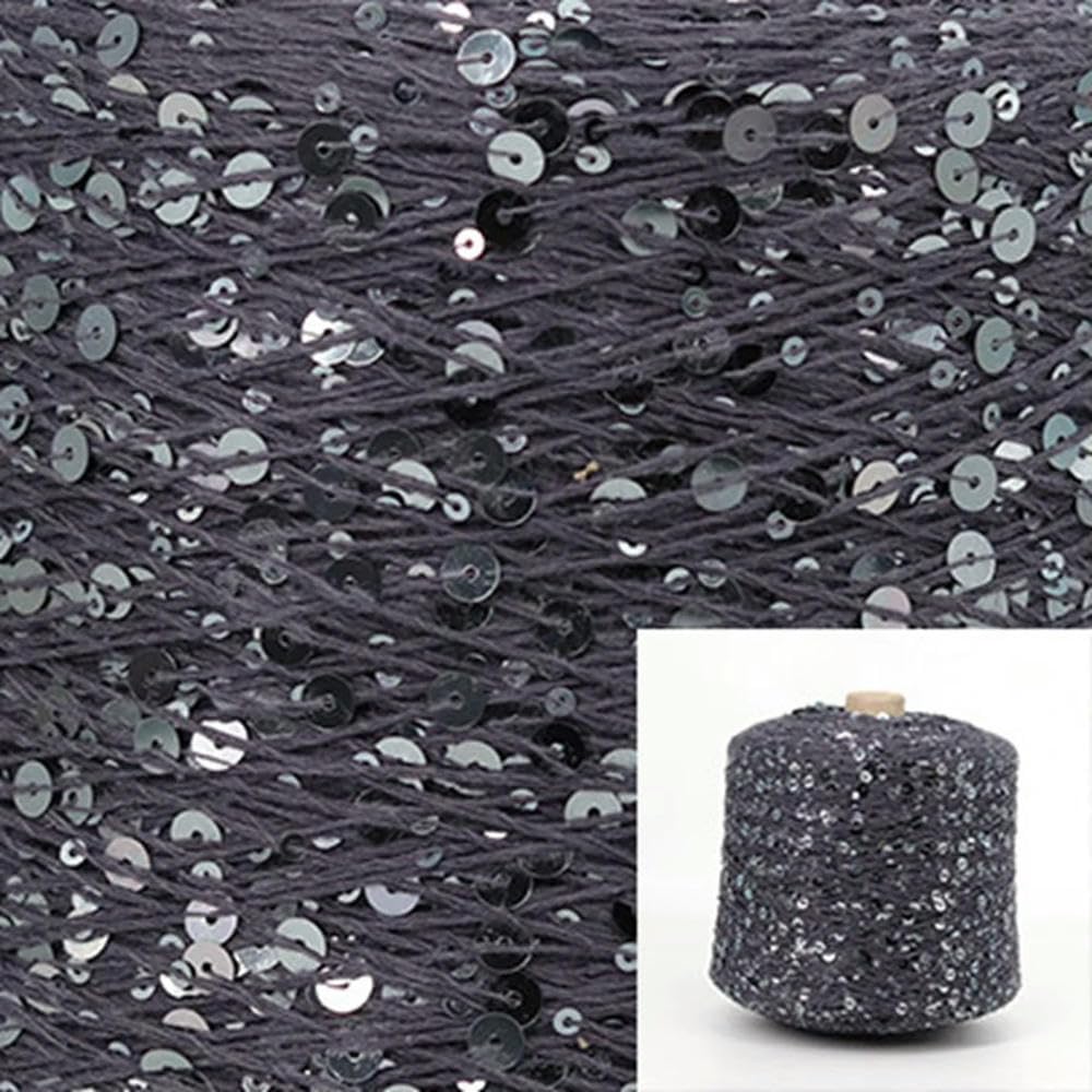 500G/motki bawełniane cekiny przędza 6 mm + 3 mm cekiny ręcznie dziewiarska przędza nić luksusowy brokat miękka lina materiał DIY