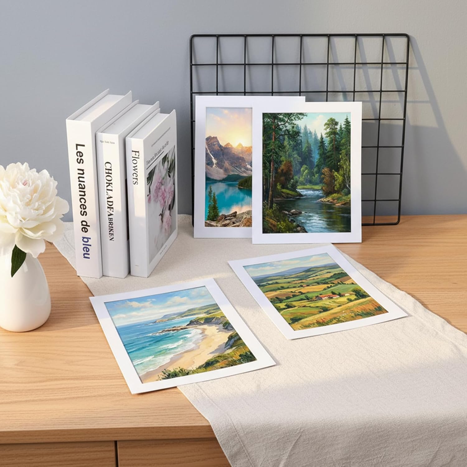 10 Pack 10x12 inch White Picture Mats for 8x10 Photo Display, Pre-Cut Photo Frame Mat White Core Bevel Cut Mat Board Show for Photos, Prints, Artworks - Image 5